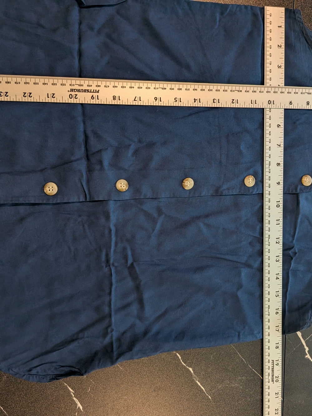 VINTAGE L.L. Bean Navy V-Neck Sleeveless Button Front Camisole - Picture 6 of 7